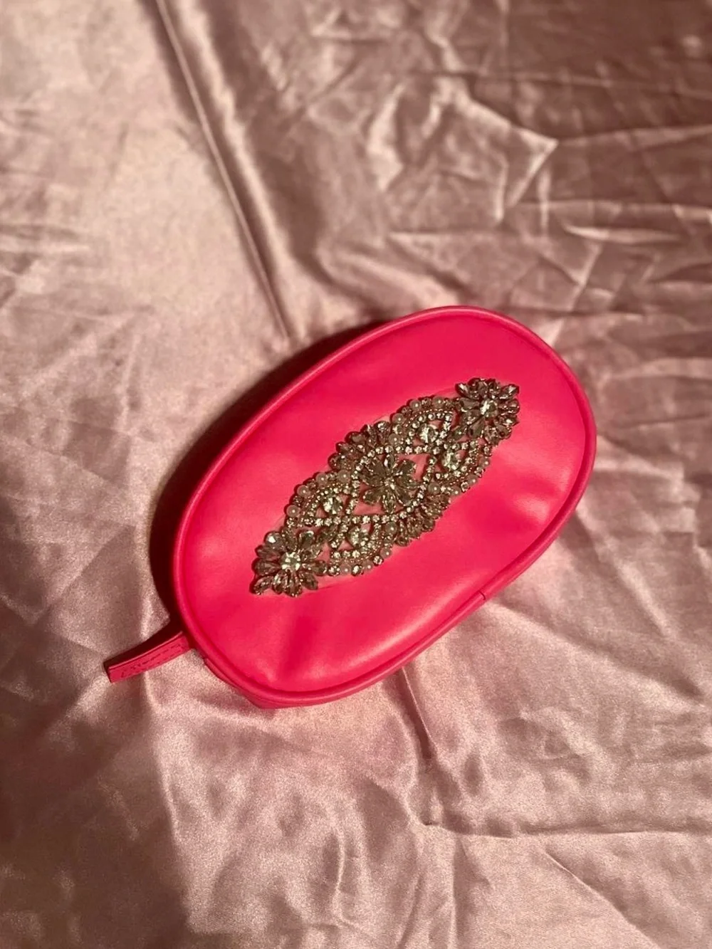 Hot Pink Jewel-Embellished Women’s Belt Bag